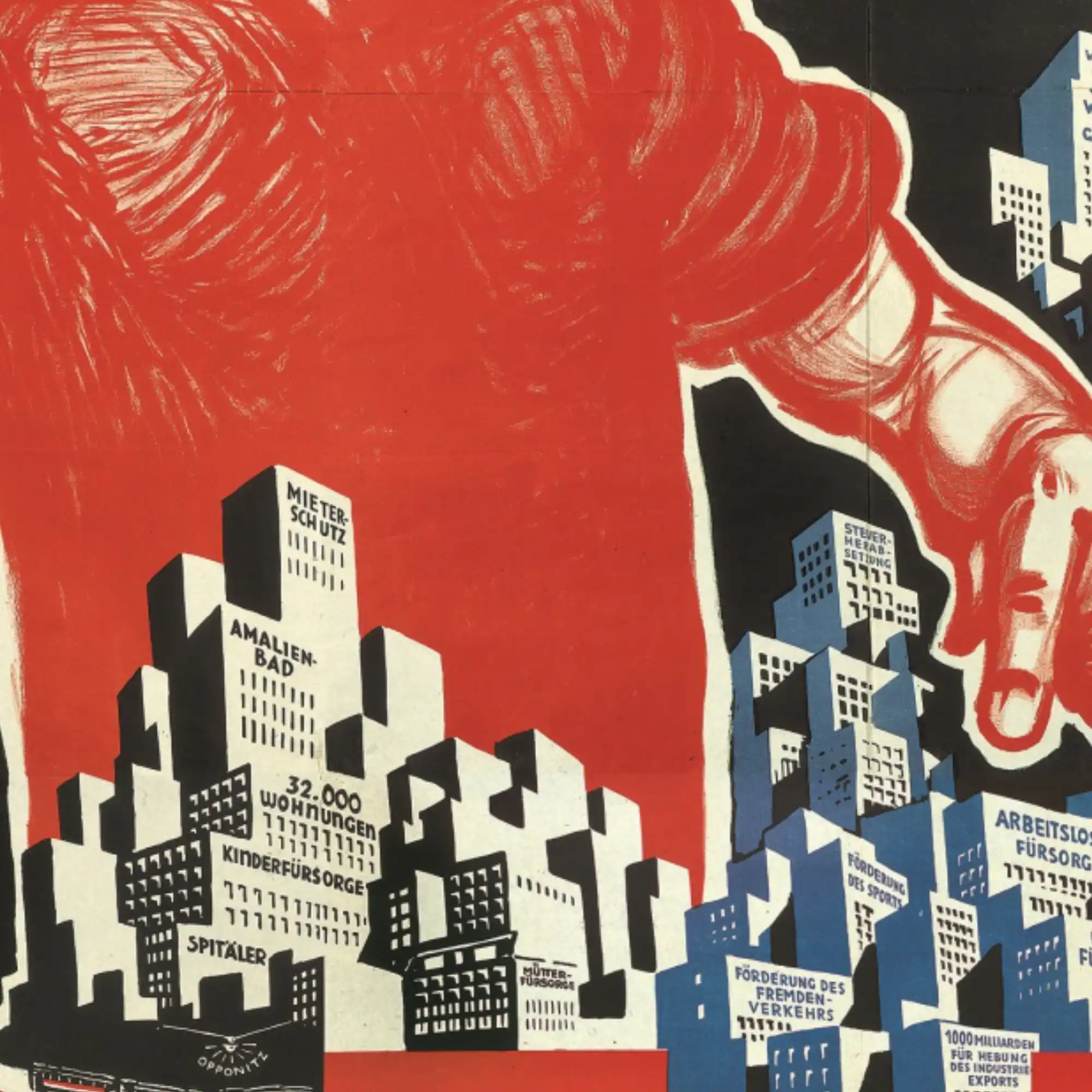 1930s billboard advertising Socialist Vienna